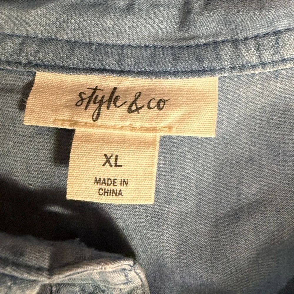 Style & Co. Blue Denim Shirt